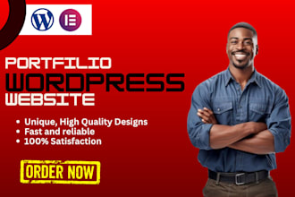 design a modern, SEO friendly wordpress portfolio website using elementor