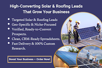 be your expert in solar and roofing leads generation and digital marketing