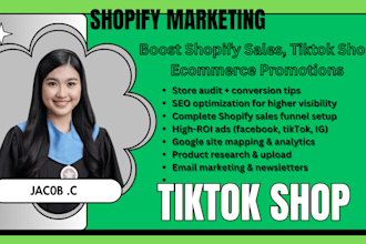 boost shopify sales, tiktok shop, ecommerce promotions shopify marketing