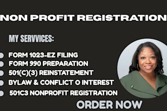 register non profit 501c3, file form 1023, bylaws and incorporation
