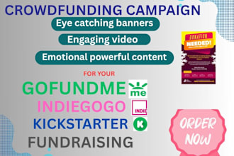 do crowdfunding campaign engaging video banner and captivating content