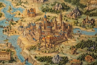 create a custom fantasy map for rpgs, books and games