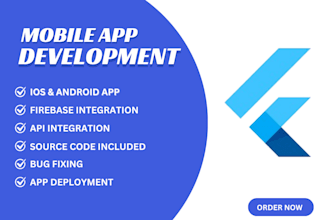 do custom mobile app development using react native, flutter and firebase