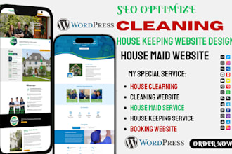 create a house office cleaning service website, hvac booking koala website