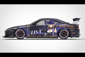 do a car skin wrap or livery design for sim racing, iracing,games assetto coorsa