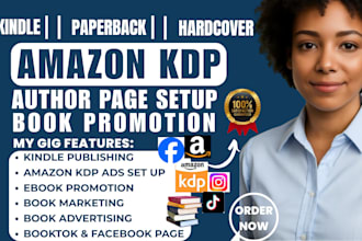 run amazon kdp facebook page paid ads and book promotion on my booktok tiktok