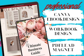 canva ebook, workbook design, pdf lead magnet, journal design, catalog design