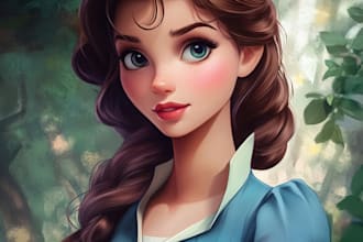 draw disney children cartoon illustration