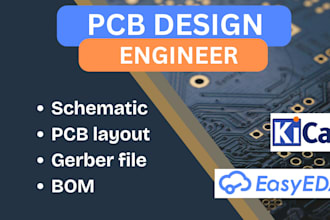 design schematics, pcb layout, gerber files, bom in kicad