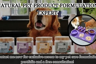 formulate natural and unique pet care product formulas tailored for your brand