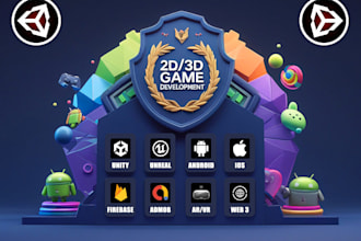 develop 2d 3d multiplayer android mobile ios, pc games in unity game development