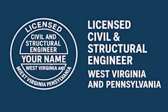 provide licensed civil and structural engineer in west virginia pennsylvania