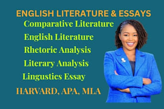 do english literature, comparative linguistics, rhetorical analysis assigned
