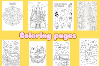 design KDP coloring books with front and back covers