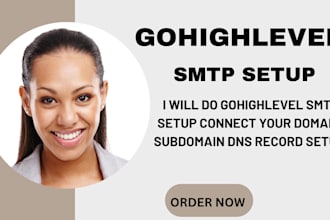 gohighlevel smtp setup connect your domain subdomain dns record setup campaign