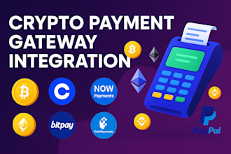 integrate crypto payment gateway or paypal to your shopify, wordpress ecommerce