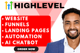 build gohighlevel website, landing page, funnel, automation, ai chatbot