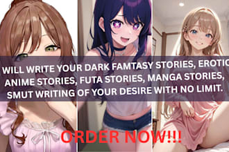 write erotic anime fantasy futa manga smut kinky story of your desire