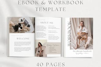 create self help ebook design canva pro formatting fillable workbook worksheet