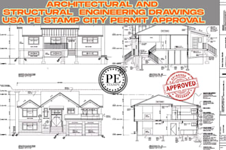 structural architectural drawing, ca stamp city permit, pe stamp adu floor plan