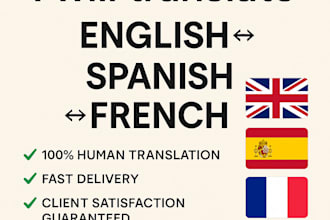 translate english to spanish manually and accurately