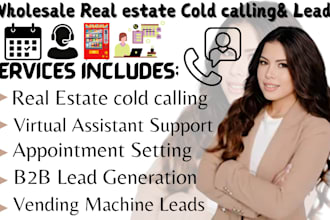 wholesale real estate cold calling lead generation vending machine VA