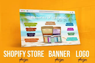 do hero image, web banner, shopify banner, etsy banner, and home page design