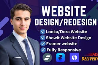 design dora website, showit website, dorik, framer, looka, odoo website