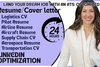 write a  resume for aviation, airline, logistics, supply chain, and aerospace