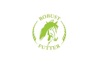 design robust horses and balanced food logo
