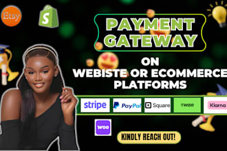 integrate payment gateways, stripe google paypal square wise klarna revolut pays