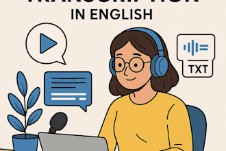manually transcribe english audio and video to text