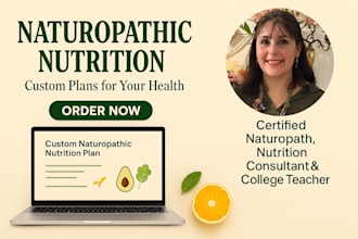custom naturopathic nutrition plan for any health concern
