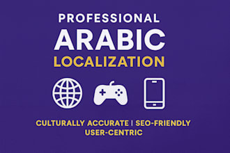 do arabic localization for games, websites, and mobile apps