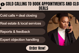 be your cold caller for real estate, insurance or b2b leads