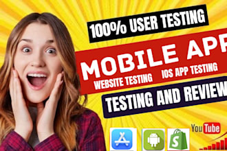 do user testing website testing IOS app mobile app testing and review in 24 hour