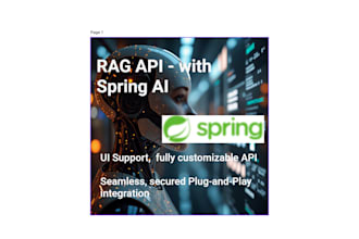 develop and customize sping ai rag  to integrate your  data into an ai llm model