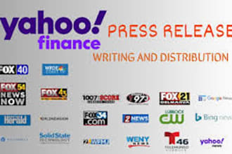 do press release distribution and writing on yahoo finance