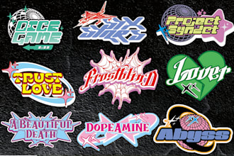 design y2k style streetwear logo