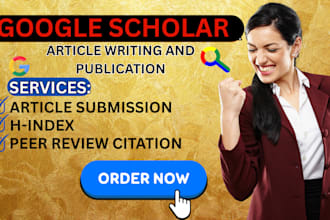 write and publish article in peer reviewed google scholar indexed
