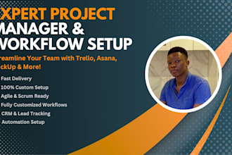 be your expert project manager for trello, asana, clickup and honeybook