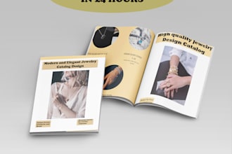 design a modern, print ready product catalog in adobe photoshop and indesign