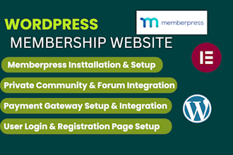 build membership website subscription website with memberpress buddyboss