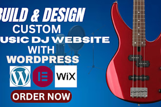 build and design custom music website podcast band dj website and episodes