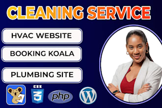 create cleaning service, plumbing, electrician, roofing, hvac website