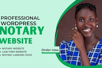 design notary website, law firm website, notary landing page