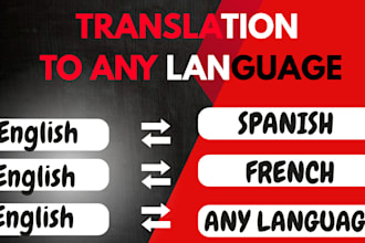 manually translate english to any language professionally