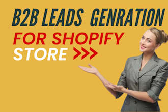 provide targeted b2b lead generation for shopify stores