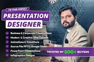 create custom pitch deck, business or marketing presentation