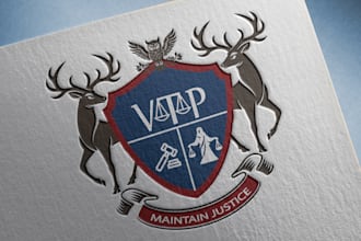 design custom badges, family crest,heraldic and coat of arms logo